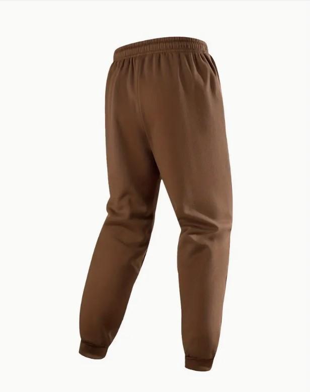 Men Fleece Zip Track Suit Brown Winter WarmMen Fleece Zip Track Suit Brown Winter Warm