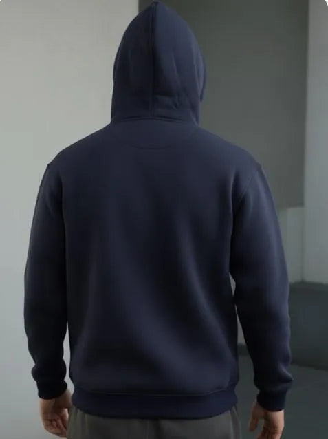 Heavyweight Fleece Hoodie Navy Blue for Men