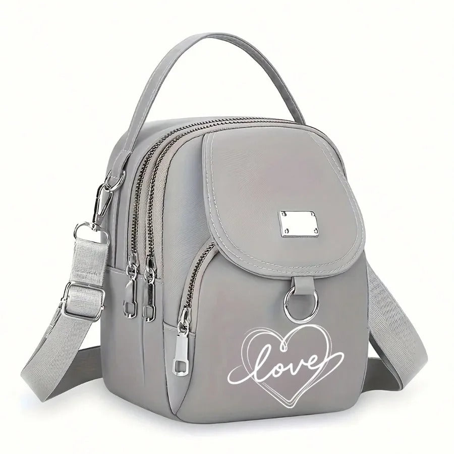 1pc Heart Love Print Shoulder Bag