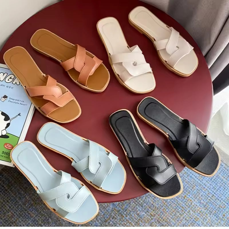 2026 Summer Women's Sandals Cross Band Design Beach Women's
