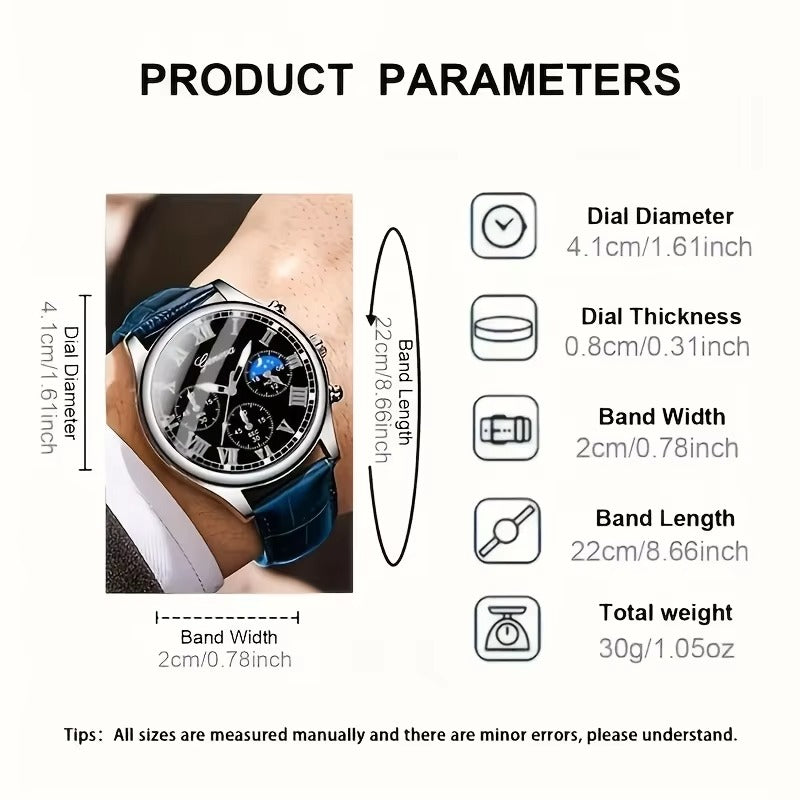 Casual men's quartz watch, fashionable business
