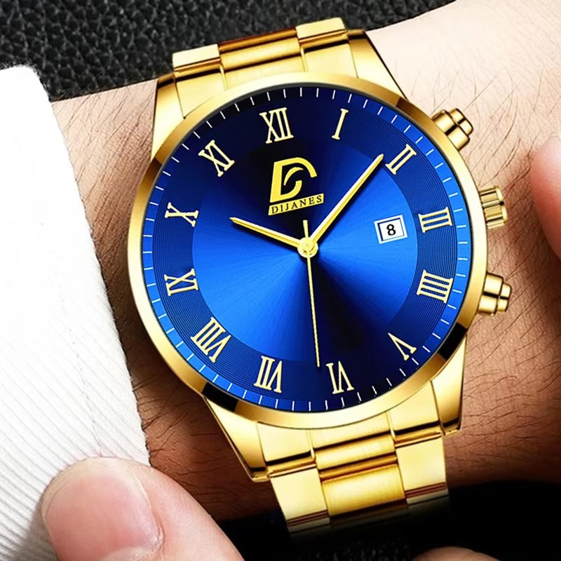 Fashion Mens Gold Watches Luxury