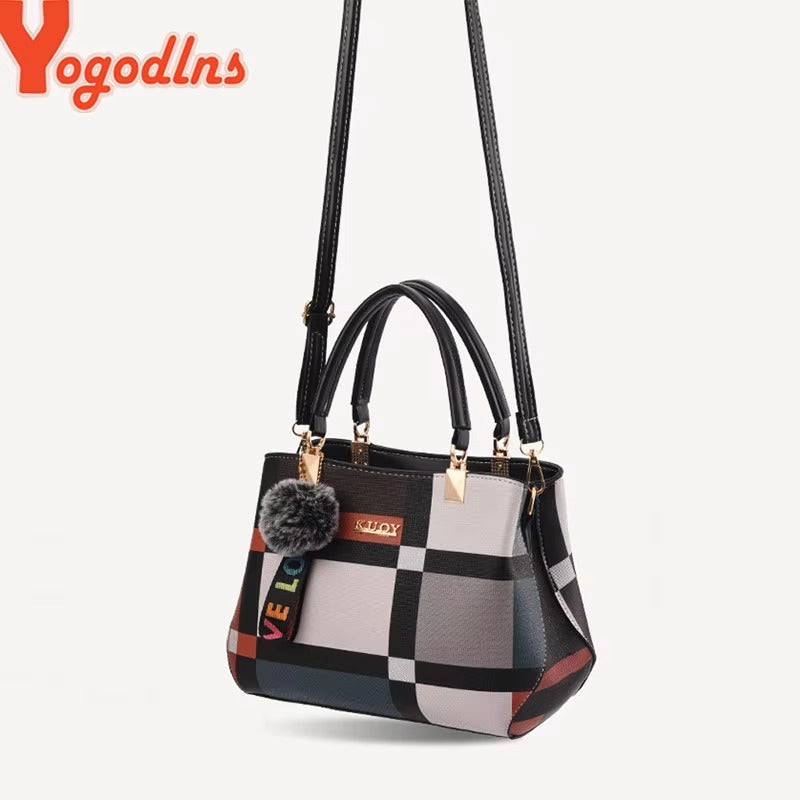 Bags Designer Brand Plaid Shoulder Bag Female Ladies Totes