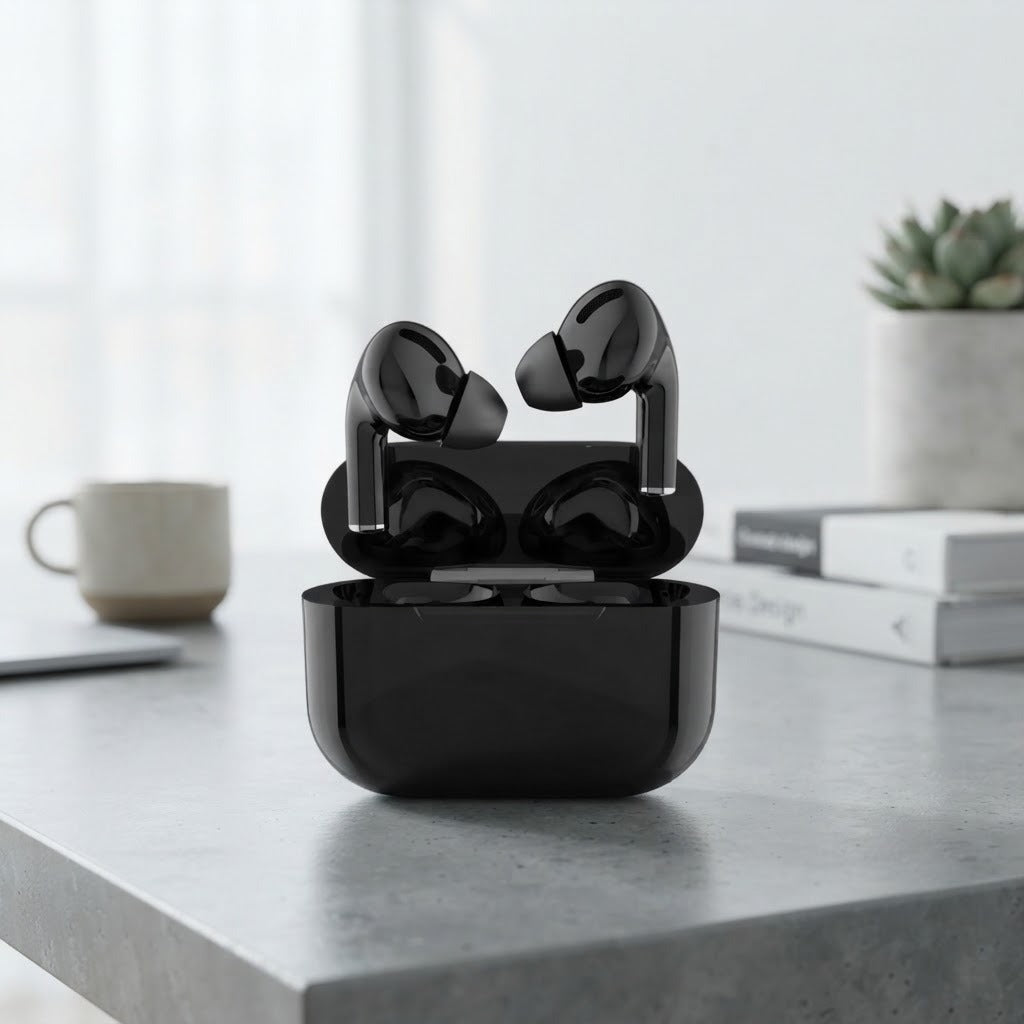 Premium Black AirPods – Wireless Bluetooth