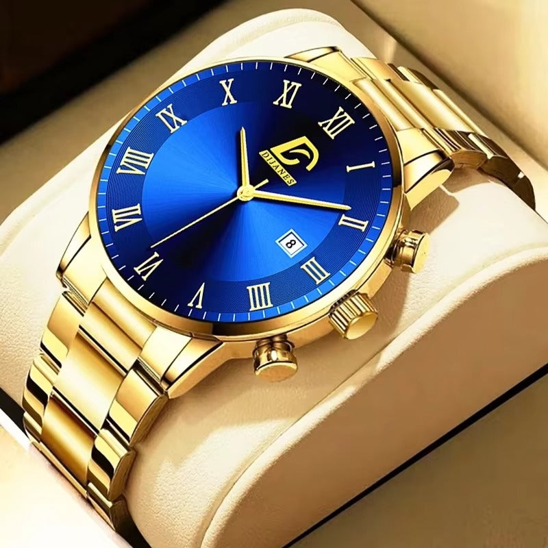 Fashion Mens Gold Watches Luxury