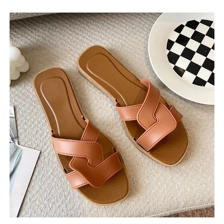 2026 Summer Women's Sandals Cross Band Design Beach Women's