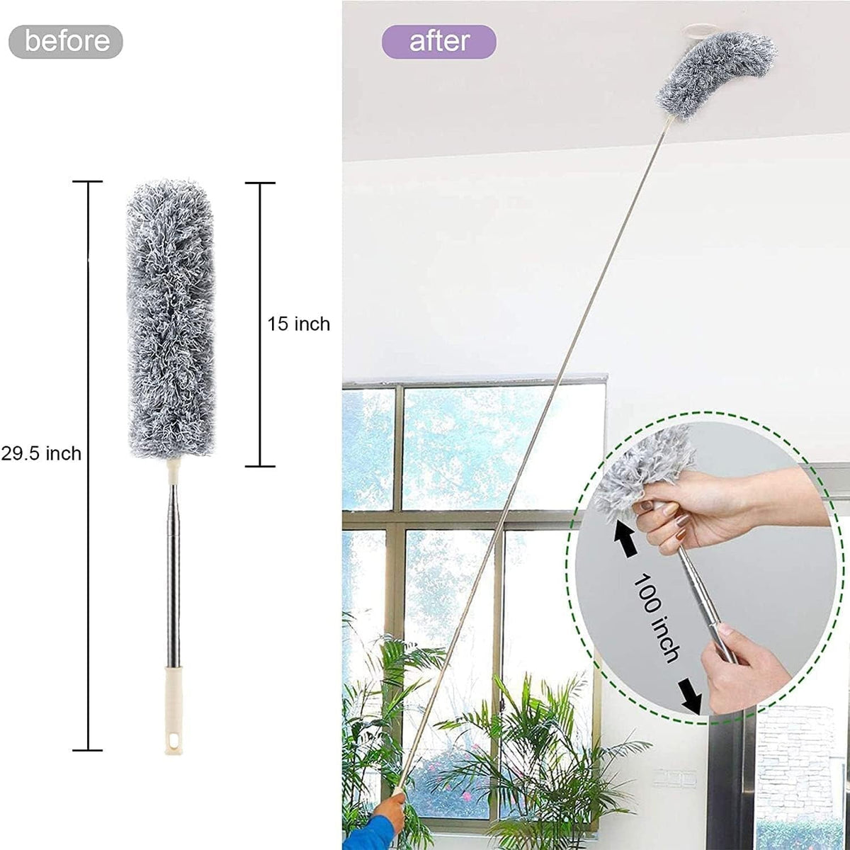 Microfiber Feather Extendable & Bendable Dusters