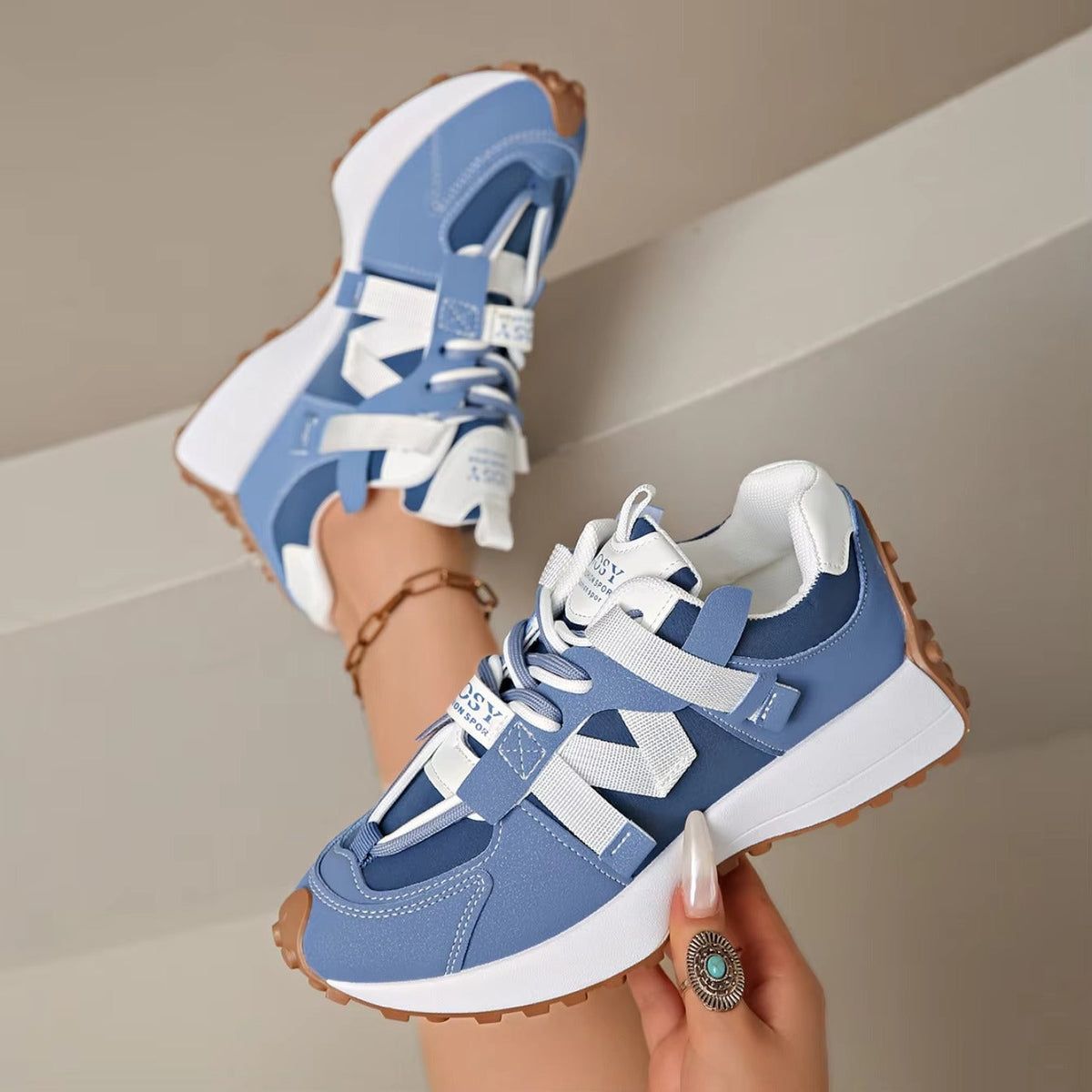 Women Sneakers Mesh Breathable Platform Sneakers