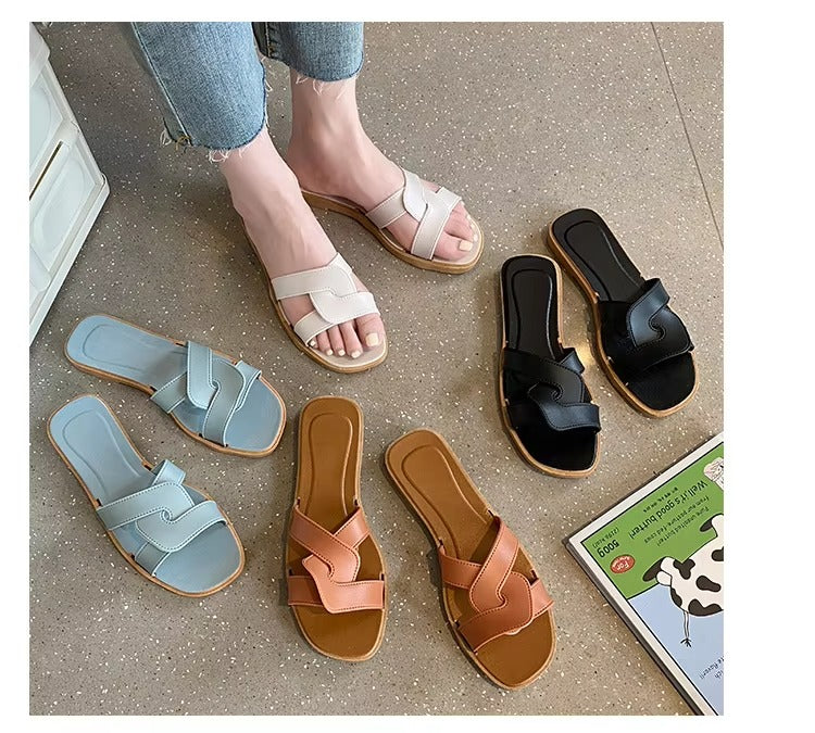 2026 Summer Women's Sandals Cross Band Design Beach Women's